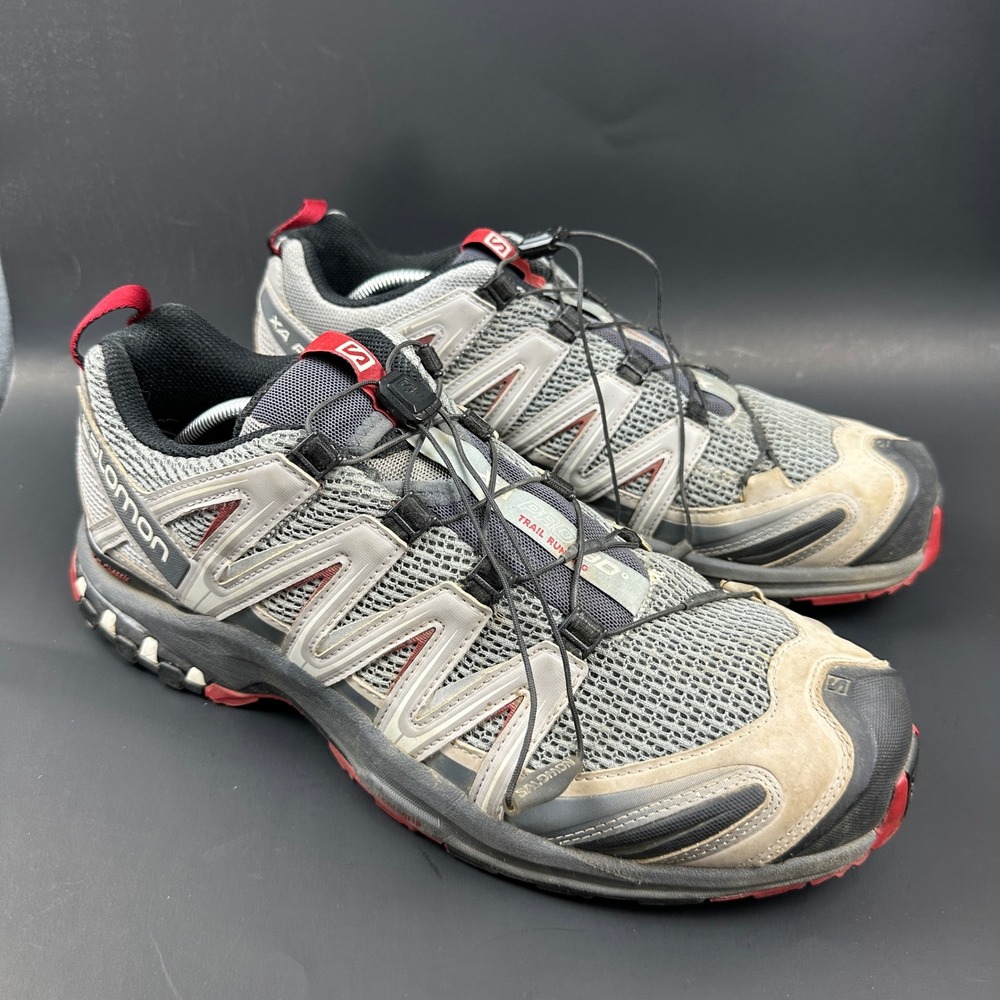 Salomon XA Pro 3D Grey Red Trail Running Hiking Shoes Gorpcore Sneaker Mens 12